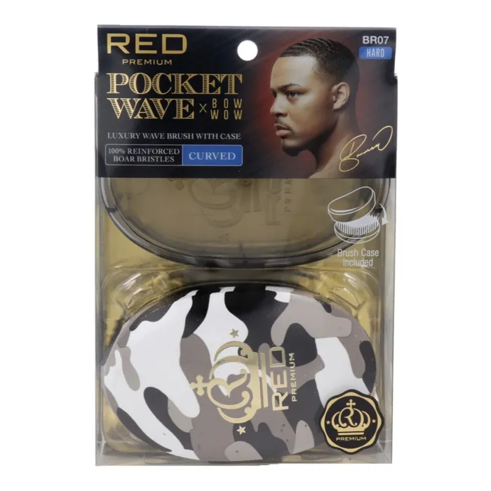 Red Kiss Rpm Designed Pocket Boar Escova de Cabelo Black Camo