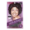 Red Kiss Satin Bonnet Black
