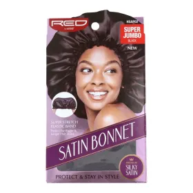 Red Kiss Satin Bonnet Super Jumbo Black