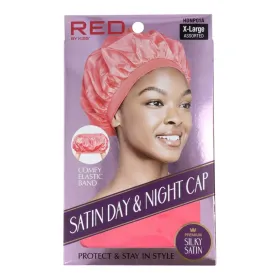 Red Kiss Satin Day & Night Cap Assorted