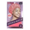 Red Kiss Satin Day & Night Cap Assorted