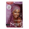 Red Kiss Satin Wrap Scarf Pink Leopard Capa de Cabello