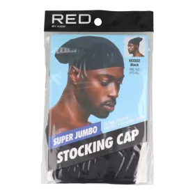 Red Kiss Super Jumbo Stocking Cap Black