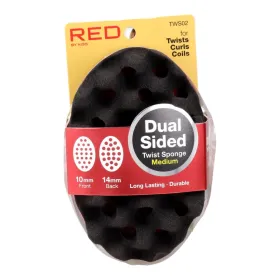 Red Kiss Twist Esponja para el Cabello Medium Double Side