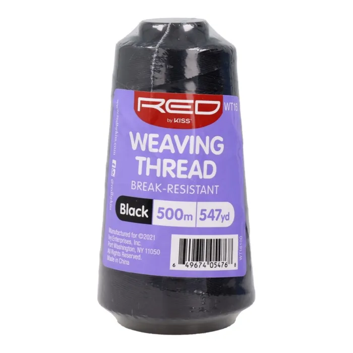 Red Kiss Weaving Thread Black 500 Metros Hilo para Tejer Extensiones