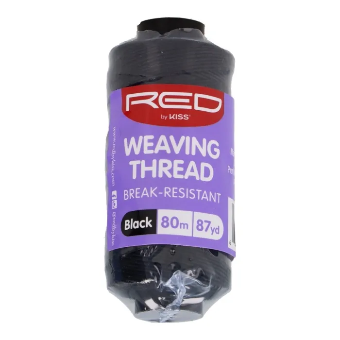 Red Kiss Weaving Thread Black 80 Metros Fio para Tecer Extensões