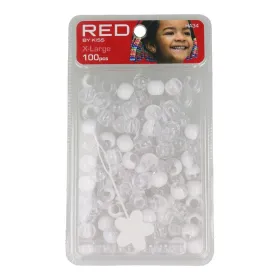 Red Kiss Xl Hair Beads 100uds