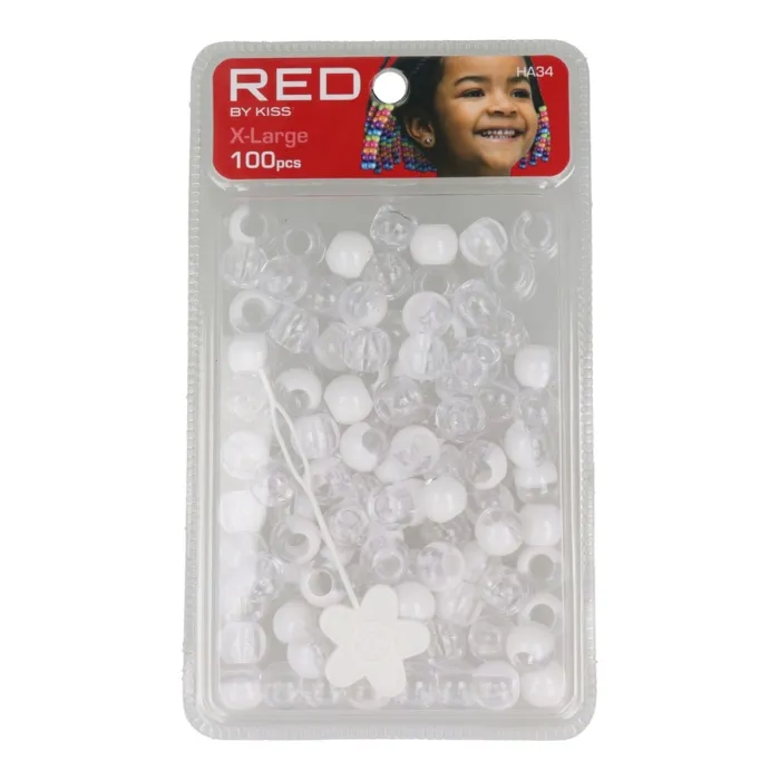 Red Kiss Xl Hair Beads 100uds