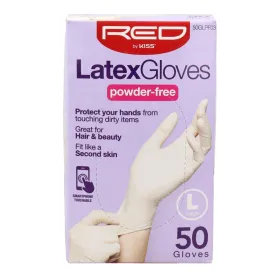Red Kiss Powder Free Latex Guantes 50 Piezas