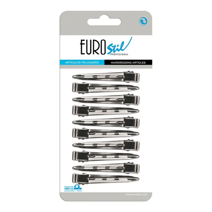 Eurostil 10 Pinzas Metal Grande