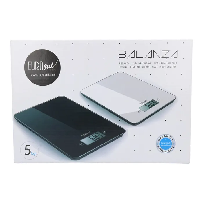 Eurostil Balanza Digital Negra Rectangular / 1g