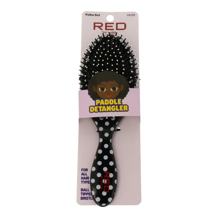 Red Kiss Escova Redondante Oval Polka Dots