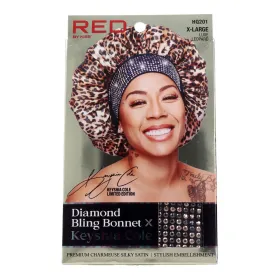 Red Kiss Diamond Bling Touca do Cabelo XL Luxe Leopardo