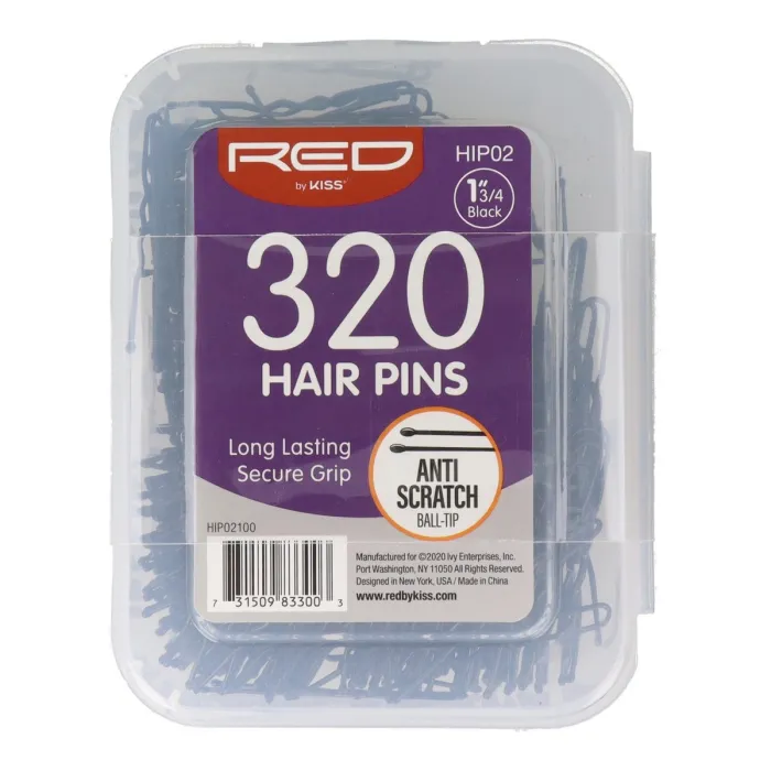 Red Kiss Hair Pins 1 3.4 320uds Black
