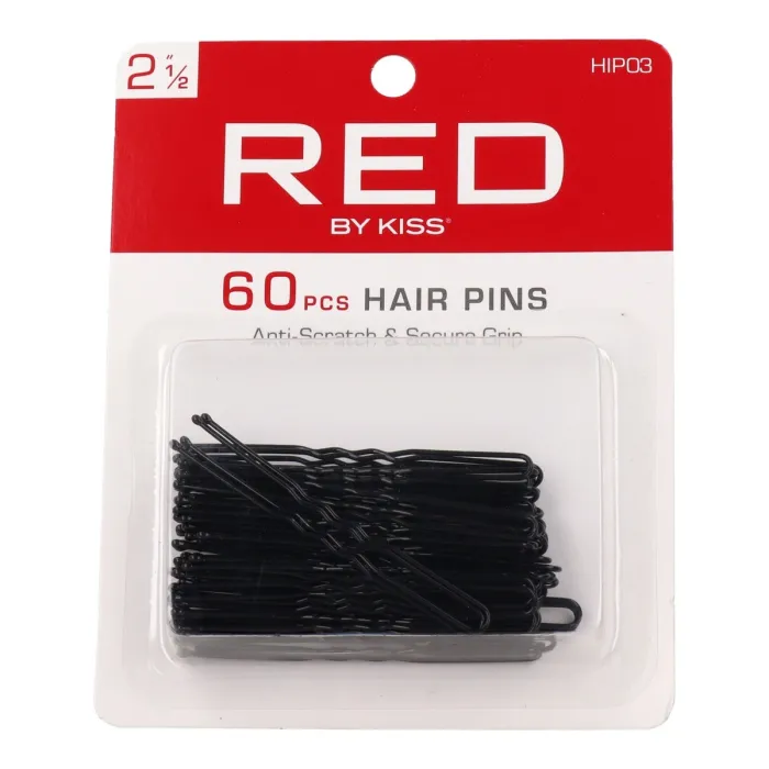 Red Kiss Hair Pins 2 1.2 60uds Black