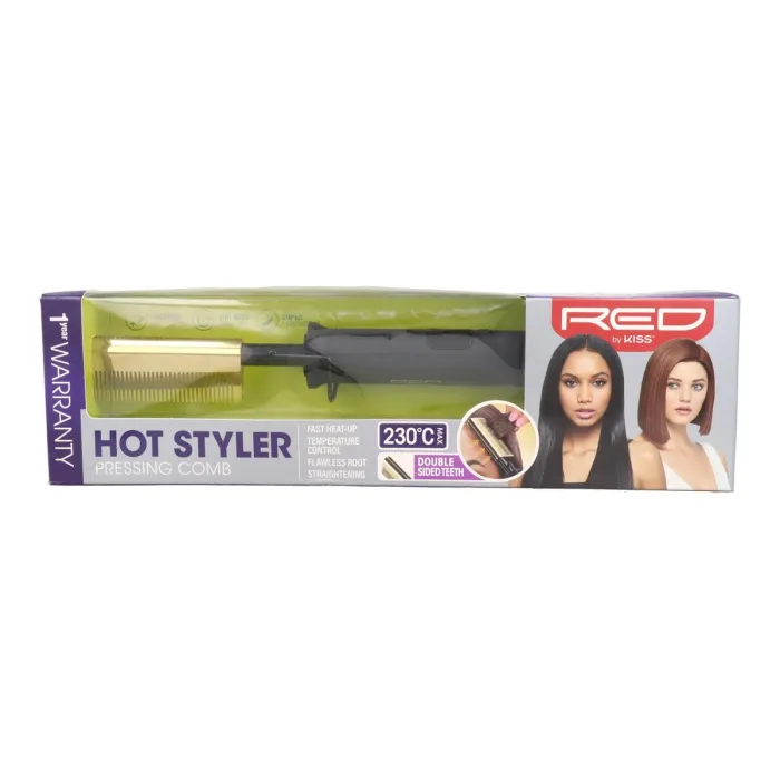 Red Kiss Hot Styler Double Side Teeth Peine Alisador
