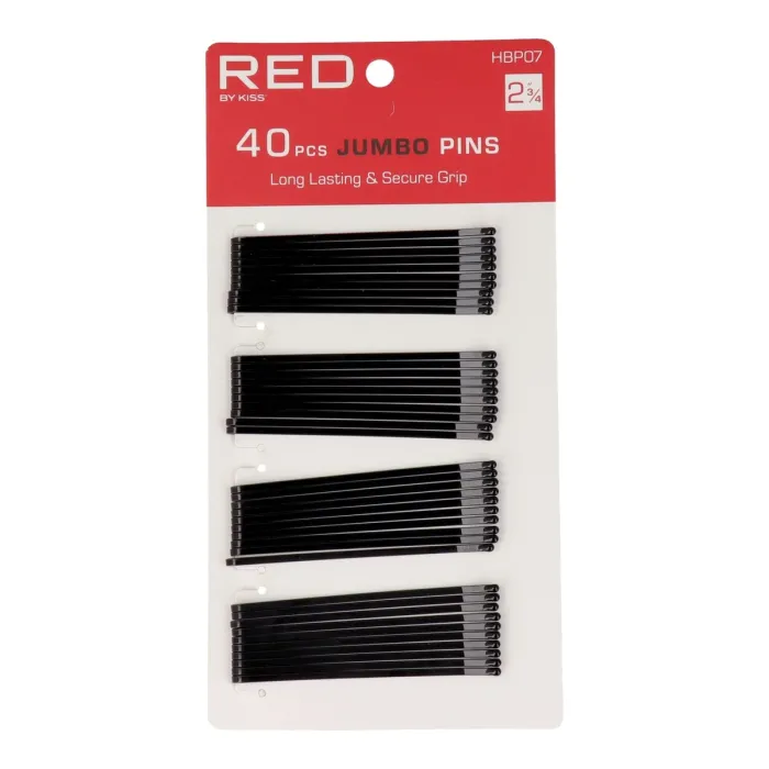 Red Kiss Jumbo Pins 2 3.4 40uds Black
