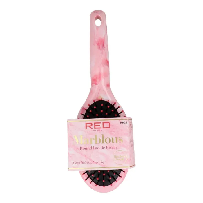 Red Kiss Marblous Round Paddle Brush