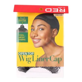 Red Kiss Open Top Mesh Wig Liner Black Capa de Cabello