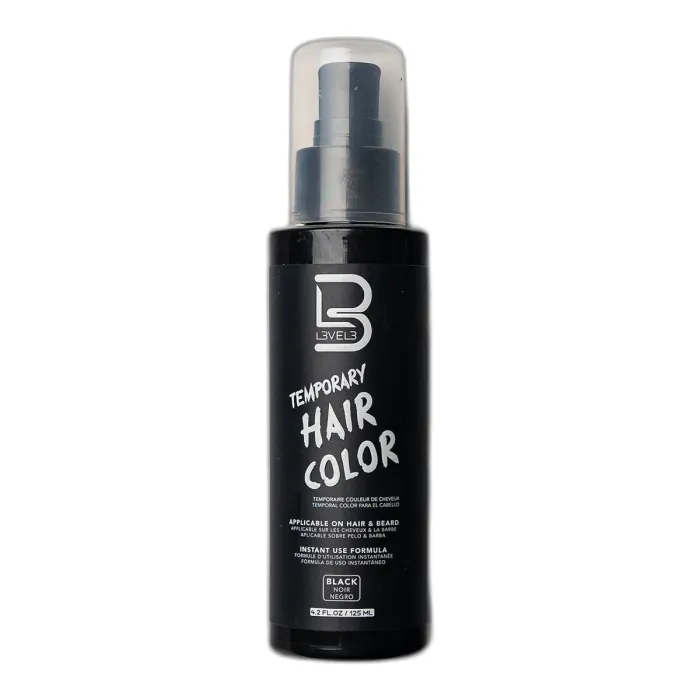 L3VEL3 Color Negro Temporal Cabello 125ml