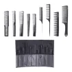 L3VEL3 Set de 9 Peines Negro con Funda