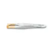 3 Claveles Pinza Depilar Ancha Punta Oro 8cm