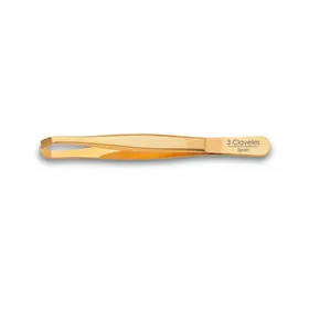 3 Claveles Pinza Depilar Cangrejo Dorada 9cm