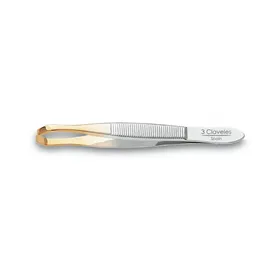 3 Claveles Pinza Depilar Cangrejo Punta Oro 8cm