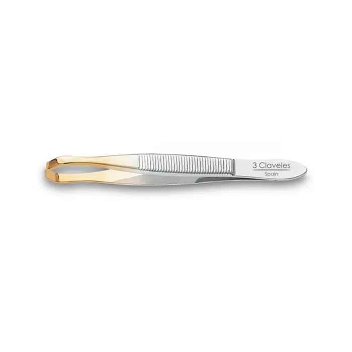 3 Claveles Pinça Depilar Caranguejo Ponta Ouro 8cm