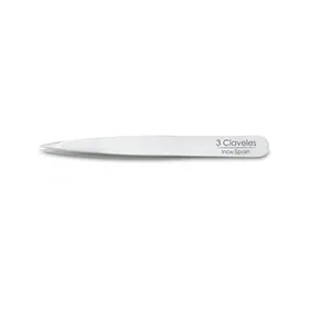 3 Claveles Pince à épiler pointe inox 10 cm