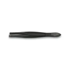 3 Claveles Pinza Depilar Recta Negra 8cm