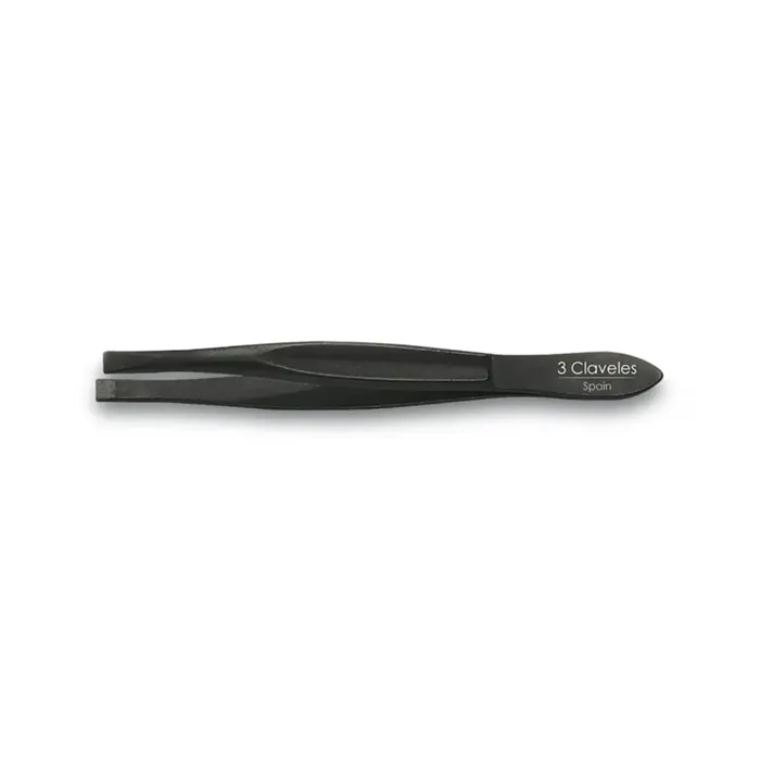 3 Claveles Pinça Depilar Recta Preta 8cm