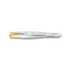3 Claveles Pinza Depilar Sesgada Ancha Punta Oro 8cm