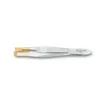 3 Claveles Pinça Depiladora Oblíqua Larga Ponta Dourada 8cm