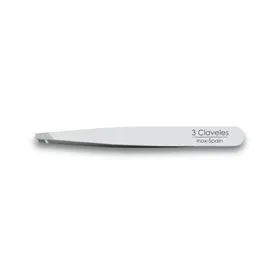 3 Claveles Pinza Depilar Sesgada Inox 10cm