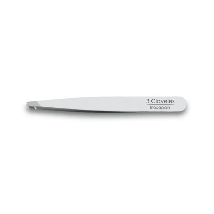 3 Claveles Pince à épiler biseautée Inox 10 cm