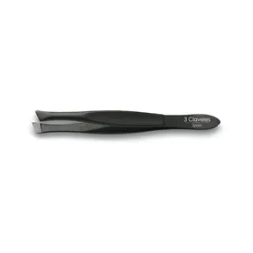 3 Claveles Pinza Depilar Sesgada Negra 10cm