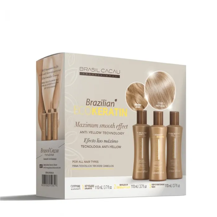 Kit Brasil Cacau Brasilian Ecokeratin 3x110ml