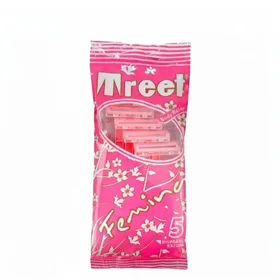 Treet Maquinilha de Barbear Descartável Rosa 5u/d