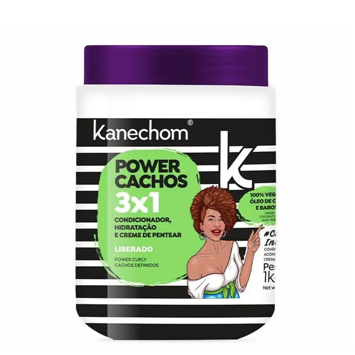 Kanechom Máscara 3 em 1 Power Cachos 1kg