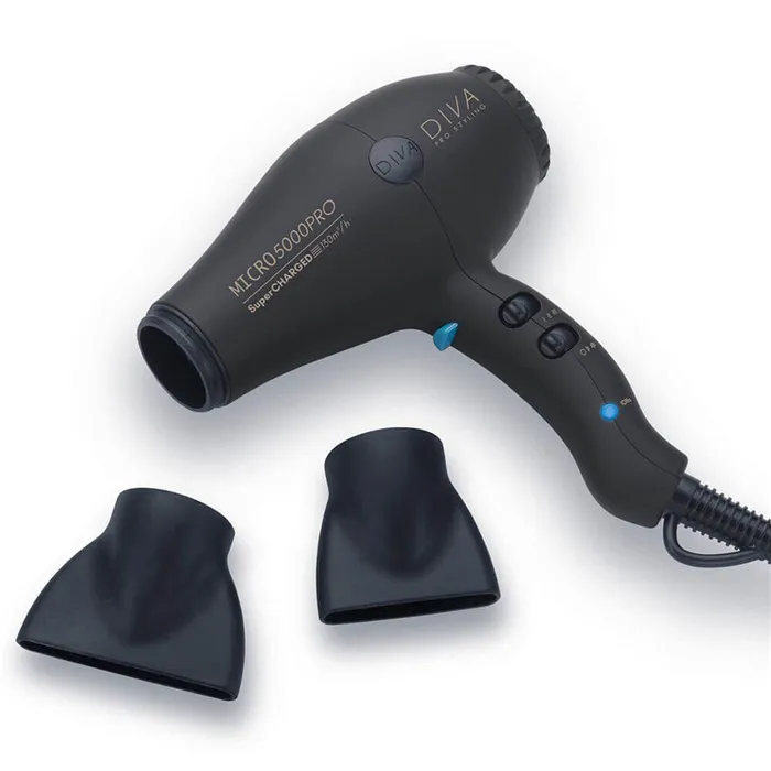 Diva Micro 5000 Secador De Pelo Black