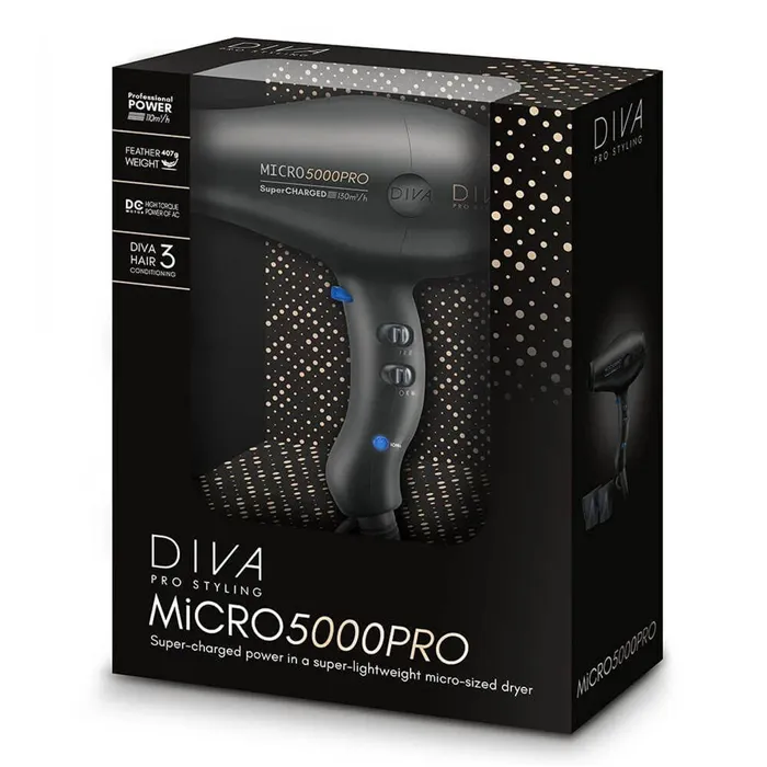 Diva Micro 5000 sèche-cheveux Black
