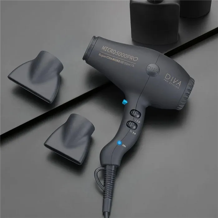 Diva Micro 5000 Secador De Pelo Black