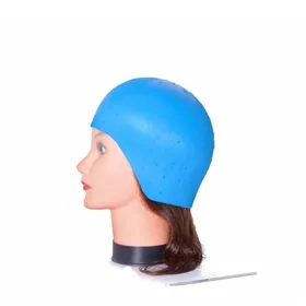 Bifull Touca Madeixas Silicone Azul