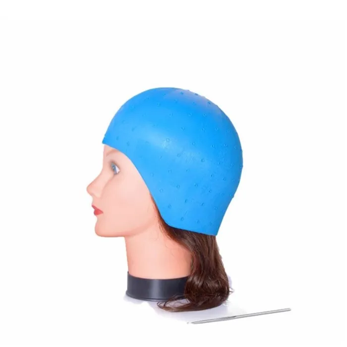 Bifull bonnet à mèches Silicone Bleu