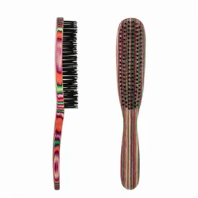 Bifull Escova Retangular Striped Wood
