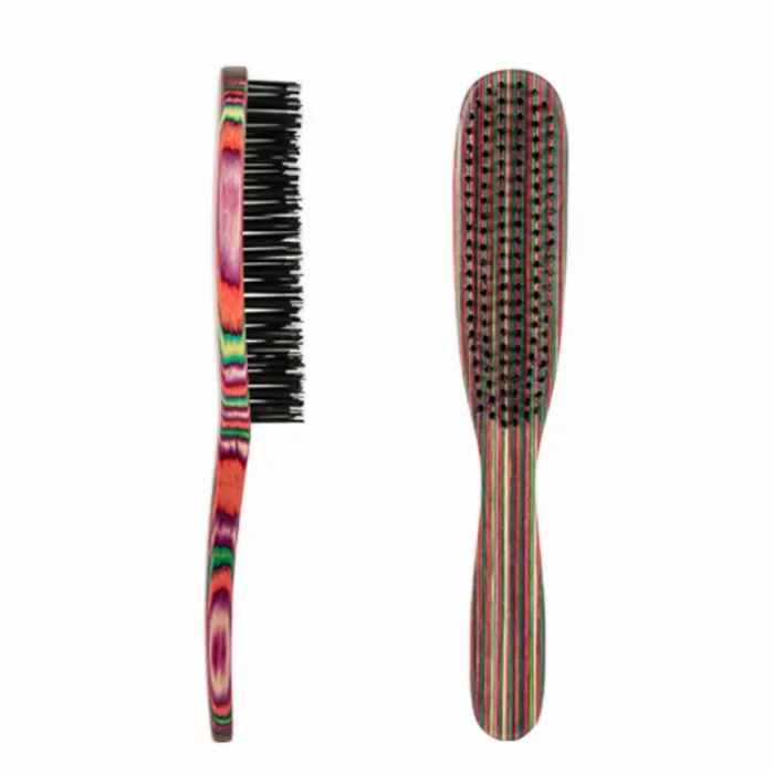 Bifull Cepillo Rectangular Striped Wood