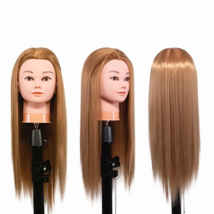 Bifull Tête malléable Femme Synthétique Blond