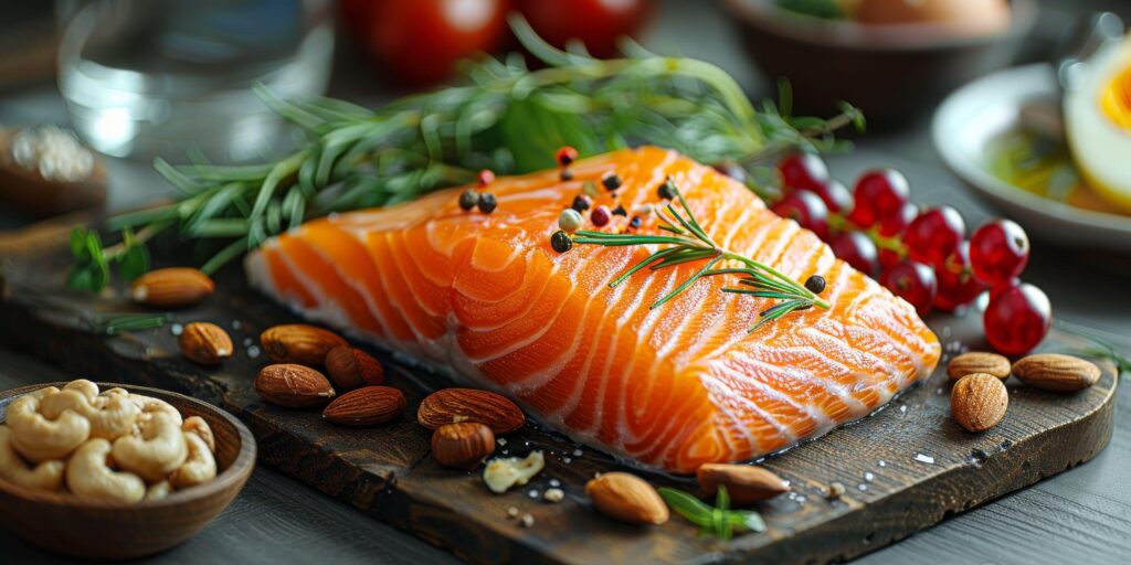 Los ácidos grasos omega-3, encontrados en pescados grasos como salmón, sardinas y atún, son cruciales