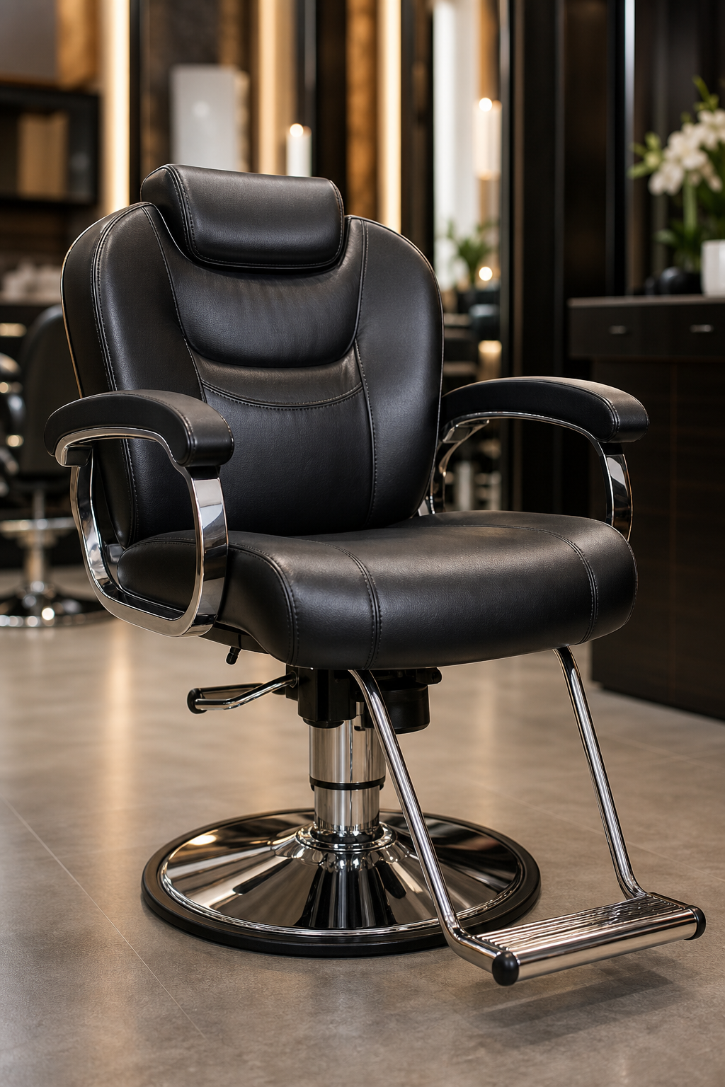 Fauteuil et bac à shampoing premium pour un confort optimal en salon de coiffure